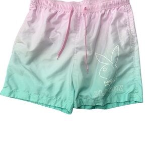 Men’s PLAYBOY Pastel Ombre swim trunks. Size Large